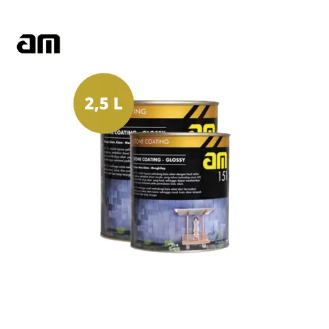 AM 151 Pelapis Batu Alam Mengkilap 2,5 Liter Set - Surabaya