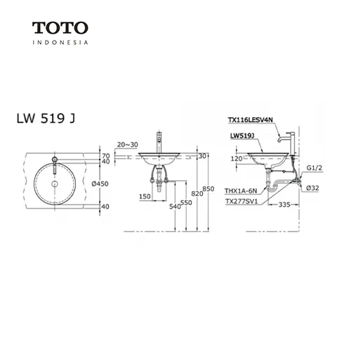 TOTO LW 519 J