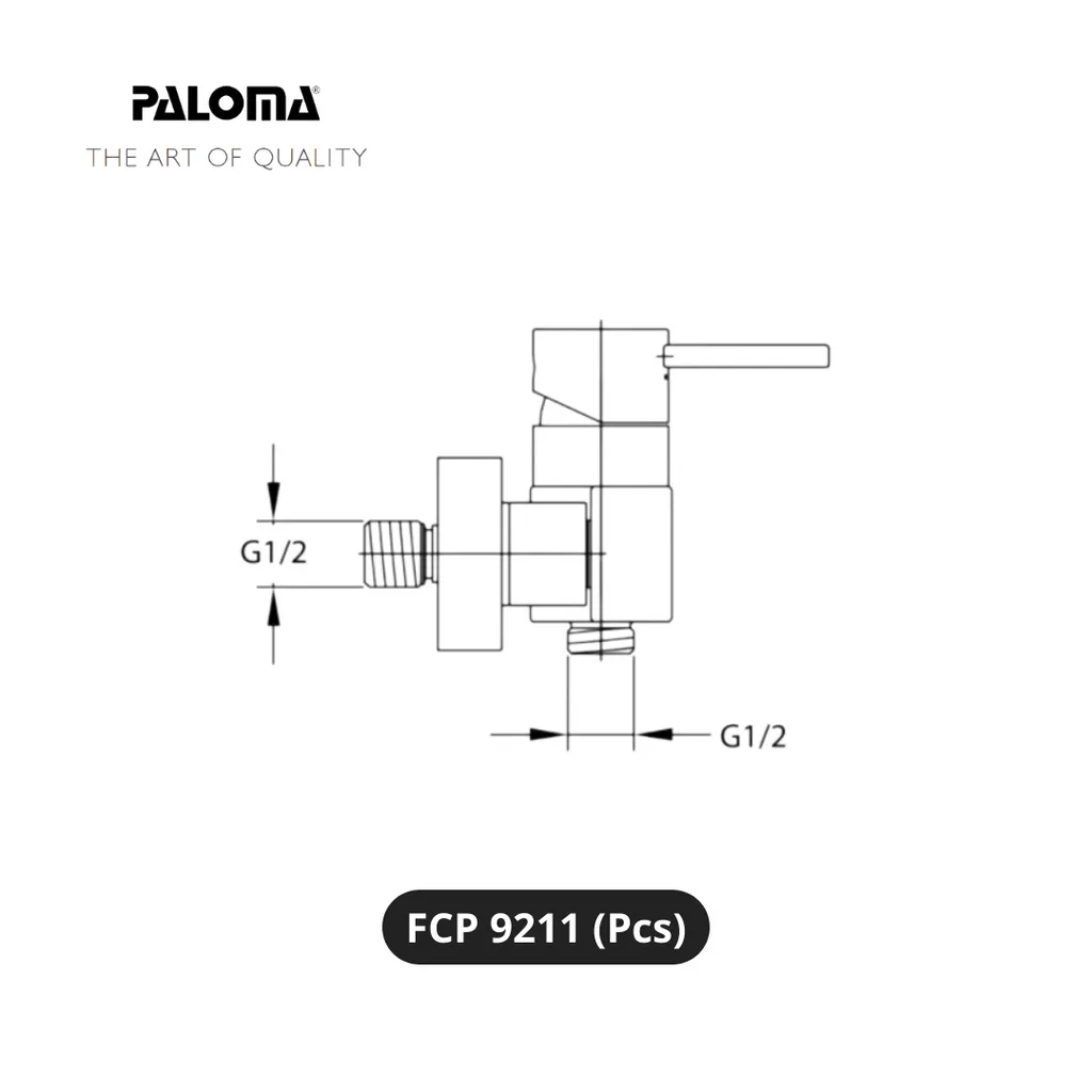 Paloma FCP 9211 Stop Kran Shower Dinding Silver - Surabaya