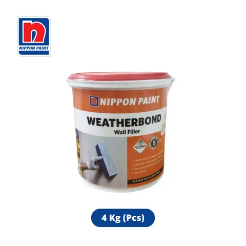 Nippon Paint Weatherbond Wall Filler 4 Kg White - Surabaya