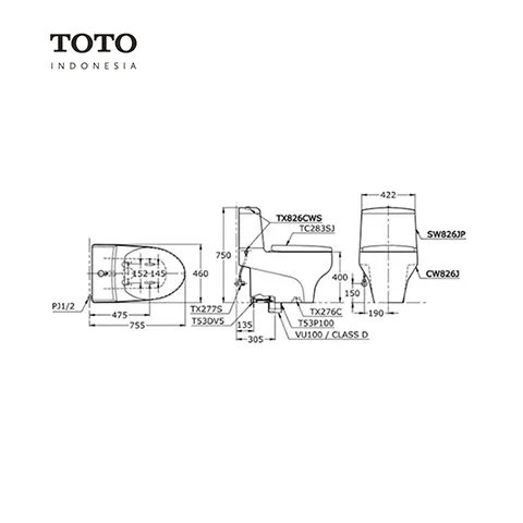 TOTO CW 826 J / SW 826 JP