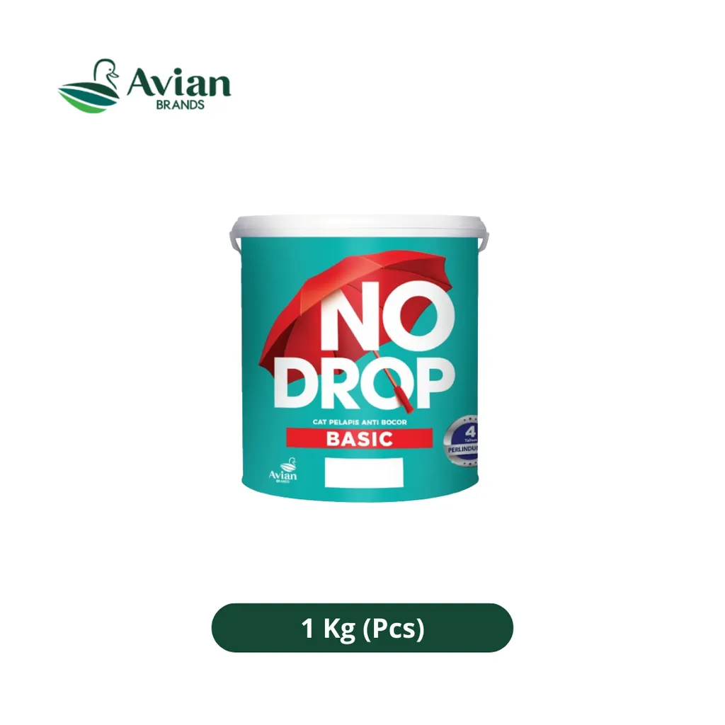 Avian No Drop Basic Cat Pelapis Anti Bocor 1 Kg Abu - Abu 1 Kg - Sumber Sentosa