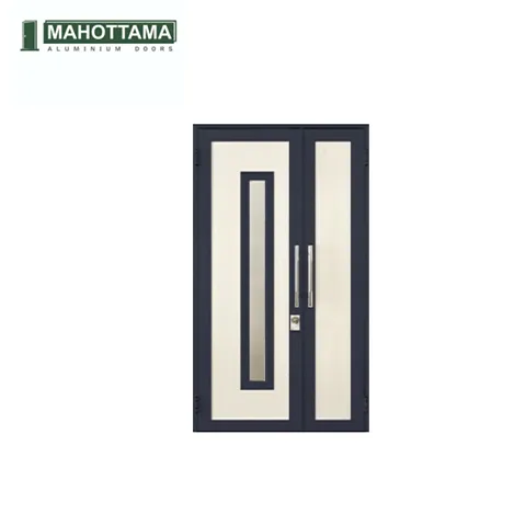 Mahottama 07 Ivory Dark Grey - Pintu Aluminium 120 x 215 Cm 120 x 215 Cm Kanan - Surabaya