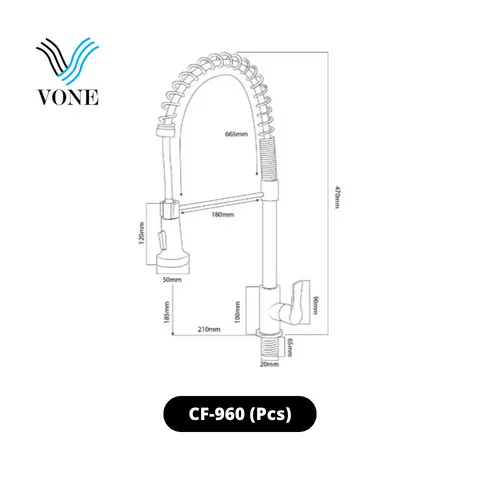 Vone Premium Kran Angsa Flexibel CF-960