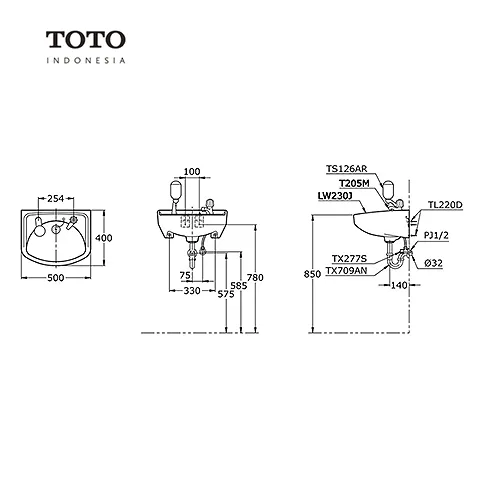 TOTO LW 230 J Pcs - Murah Makmur Cipanas