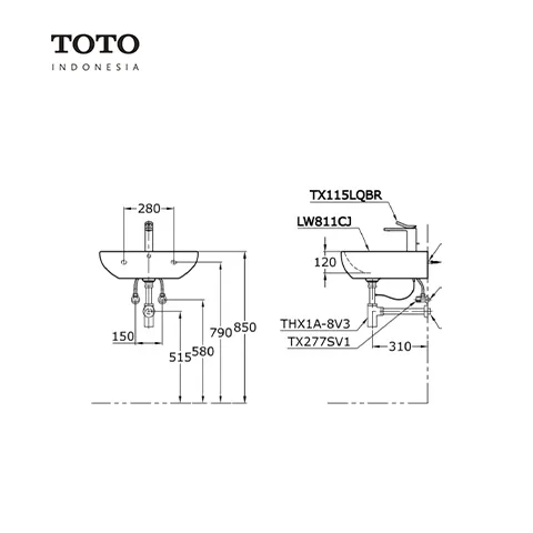 TOTO LE MUSE LW 811 CJ Pcs - Surabaya