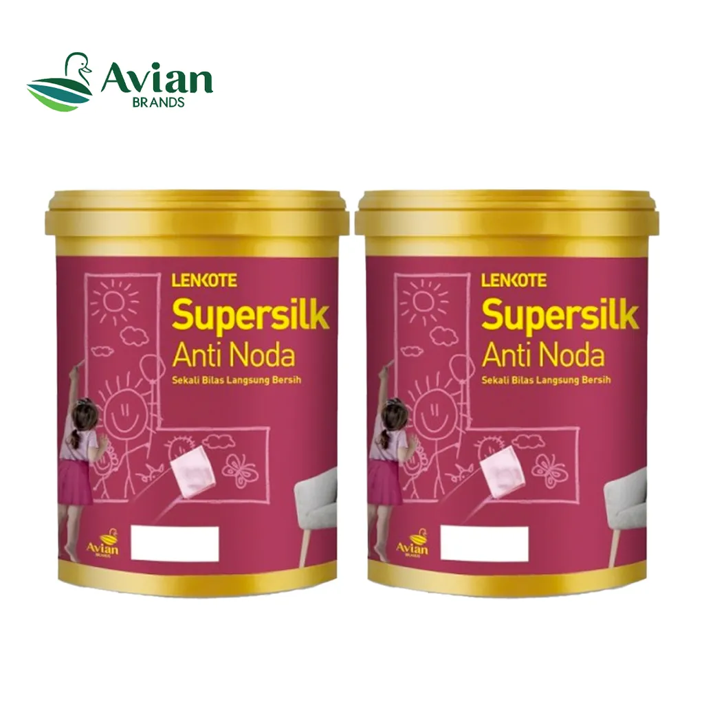Avian Lenkote Supersilk Anti Noda Cat Tembok 1 Liter Y3-002 Miller - Sahabat Baru