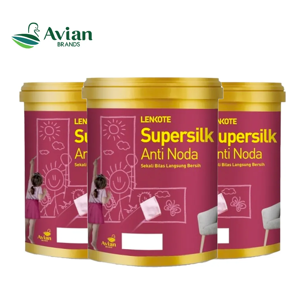 Avian Lenkote Supersilk Anti Noda Cat Tembok O8-001 Orange Rush - Surabaya