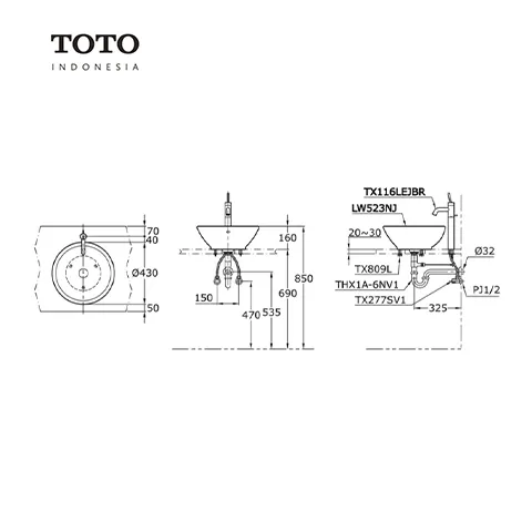 TOTO LW 523 NJ