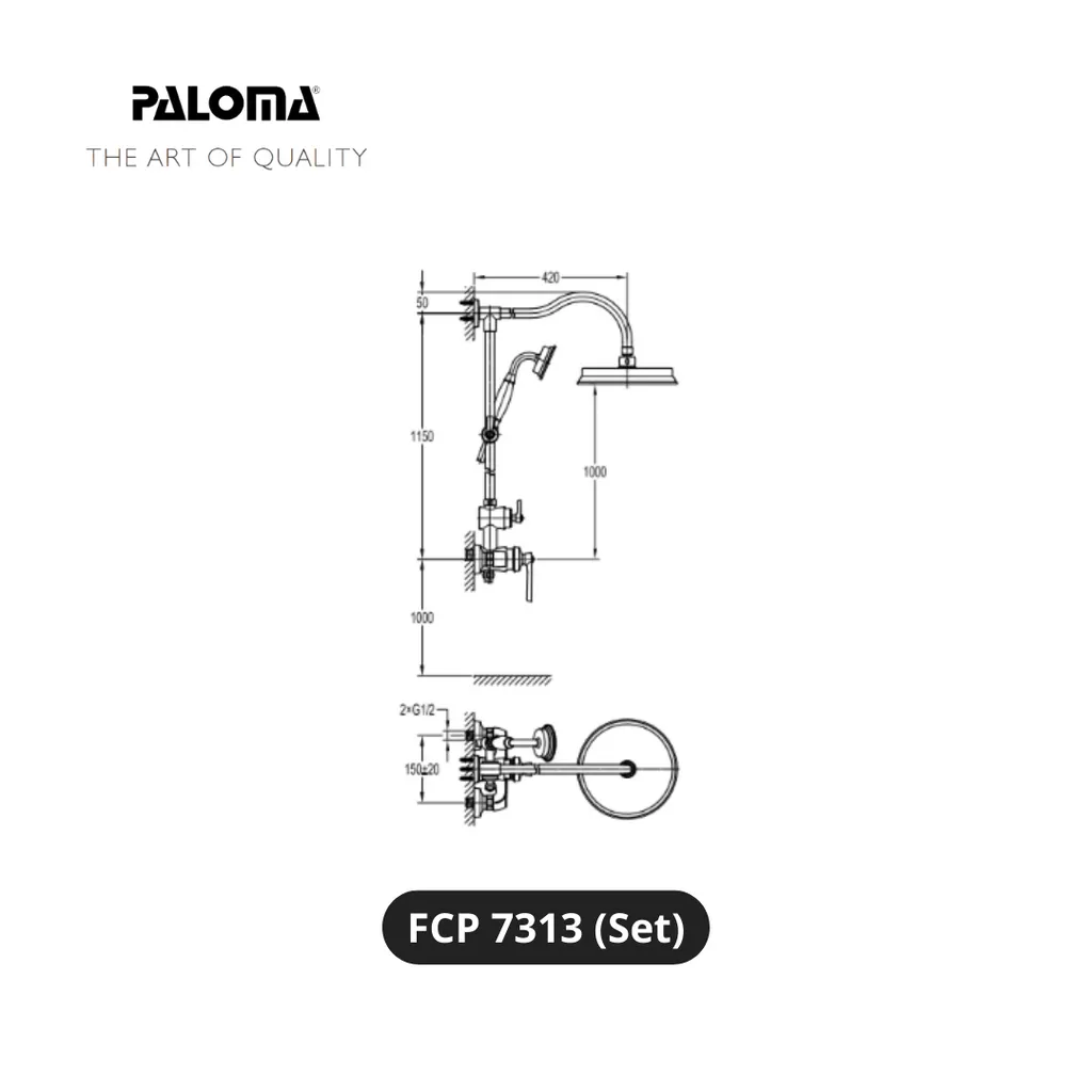 Paloma FCP 7313 Kran Shower Tiang