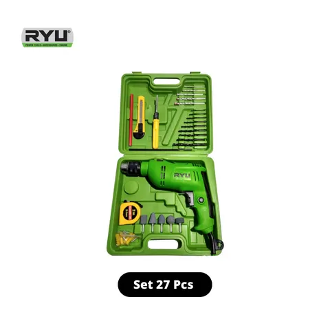 Ryu Mesin Bor Beton Impact Drill Set 27 Pcs RID 13-1 REB Set - Abadi Jaya Sejahtera