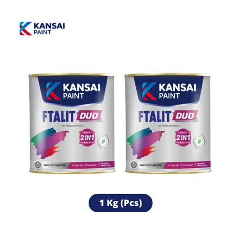 Kansai Paint Ftalit Duo Cat Kayu & Besi 1 Kg Hitam - Surabaya