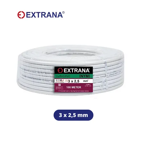 Extrana Kabel NYM 2 x 1,5 mm Meteran - Berkat Jaya