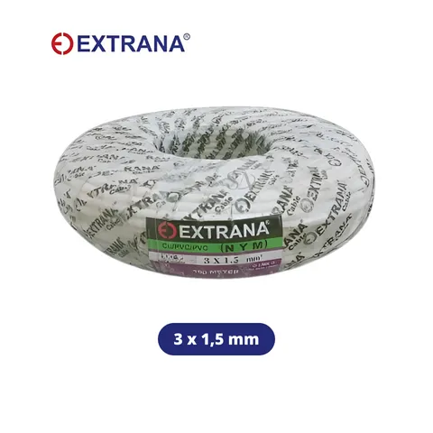 Extrana Kabel NYM 2 x 1,5 mm Roll (100 m) - Berkat Jaya