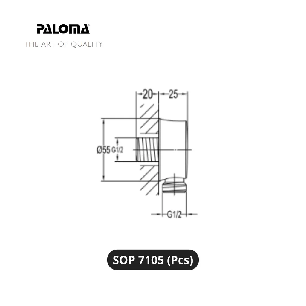 Paloma SOP 7105 Hand Shower Outlet Elbow Pcs - Surabaya