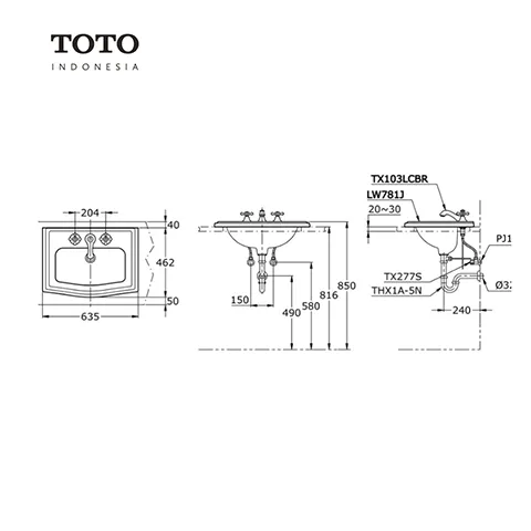 TOTO LW 781 J Pcs - Surabaya