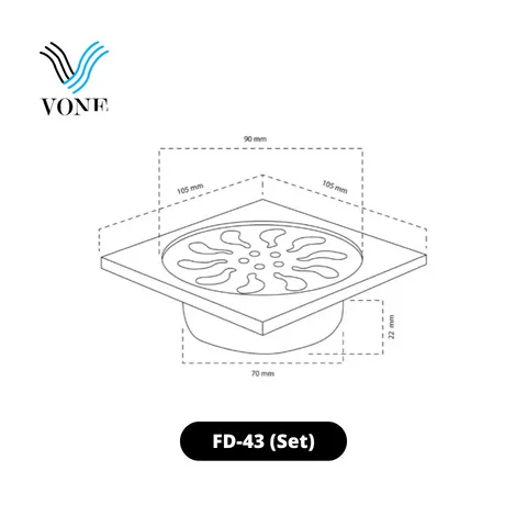 Vone Floor Drain FD-43 Pcs - Al Inayah