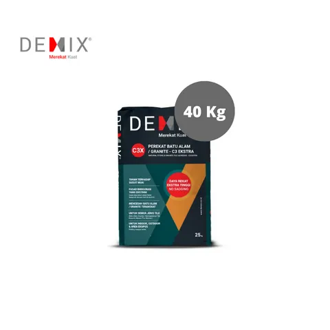 Demix C3X Perekat Batu Alam 40 Kg Sak - Surabaya