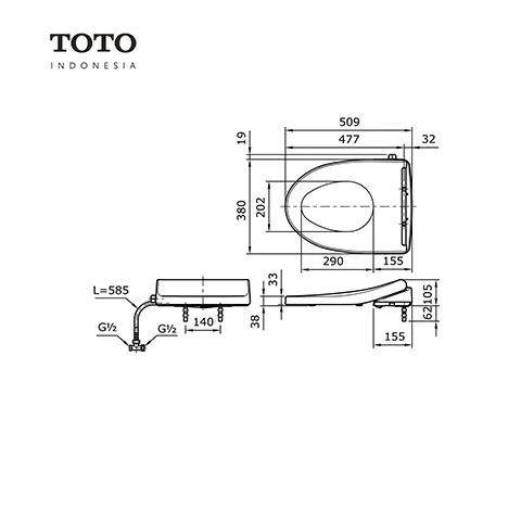 TOTO TCW 1211 A Pcs - Surabaya