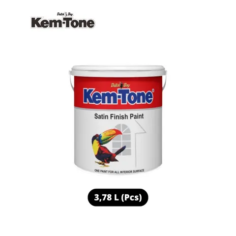 Kem-Tone Satin Finish Paint 3,78 Liter White - Surabaya