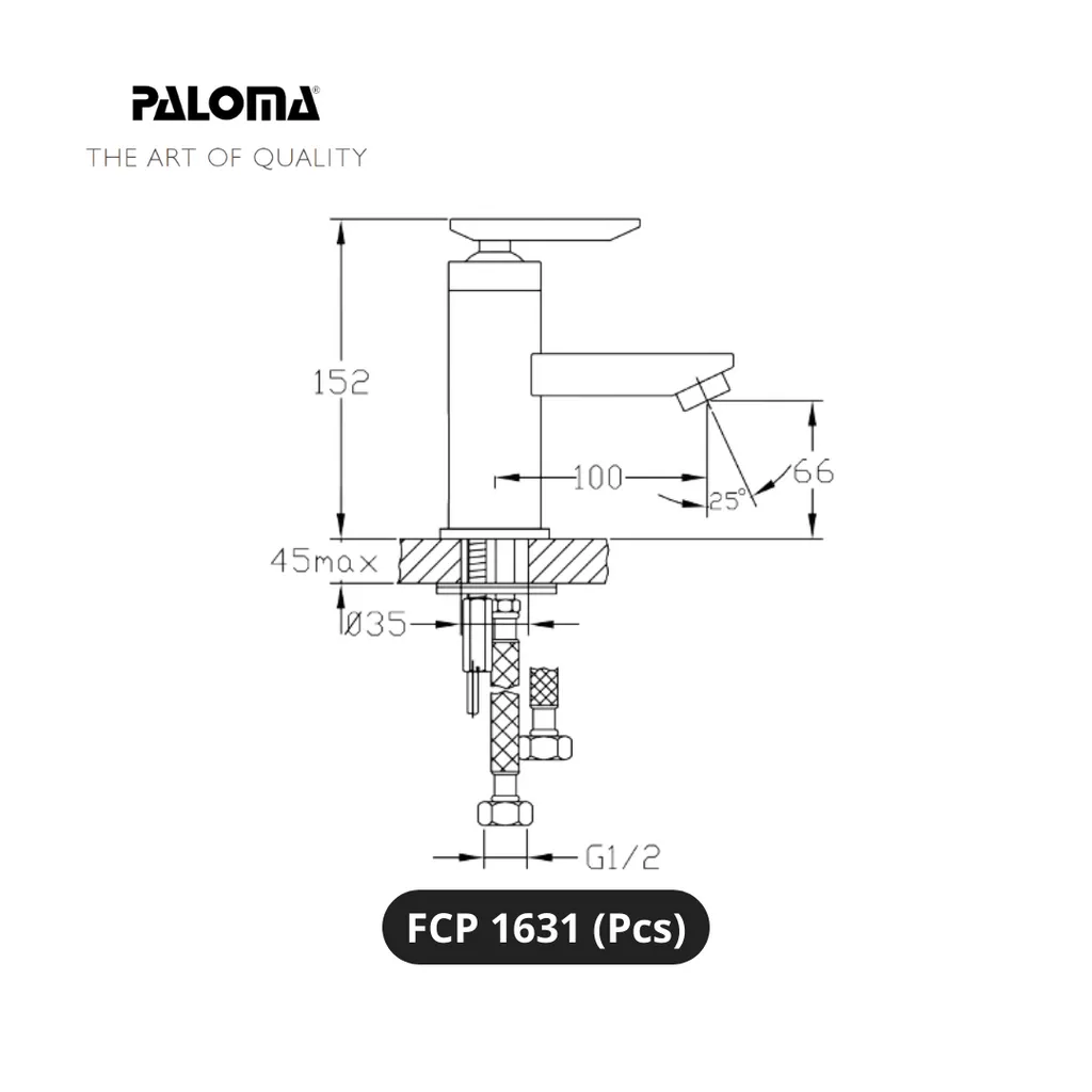 Paloma FCP 1631 Kran Wastafel Pcs - Surabaya