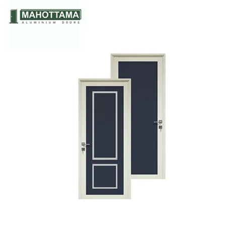 Mahottama Mas25 Dark Grey Ivory - Pintu Aluminium 90 x 215 90 x 215 Cm Kanan - Surabaya