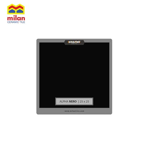 Milan Keramik Habitat Alpha Nero 25x25 25 Cm x 25 Cm - Surabaya