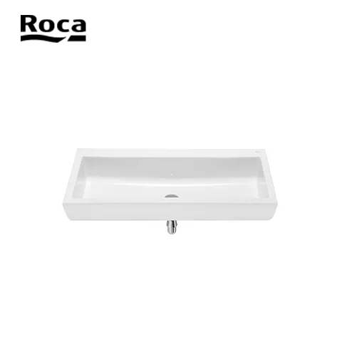 Roca Wall-hung vitreous china basin / Square 100 Cm x 45 Cm x 20 Cm - Surabaya