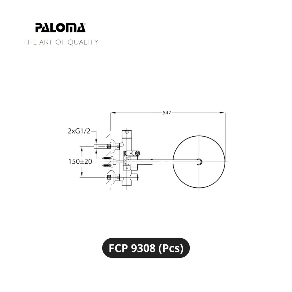 Paloma FCP 9308 Kran Shower Tiang