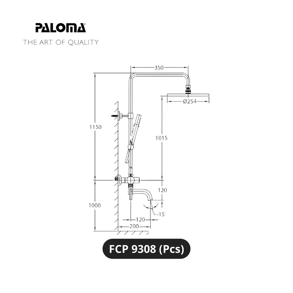 Paloma FCP 9308 Kran Shower Tiang