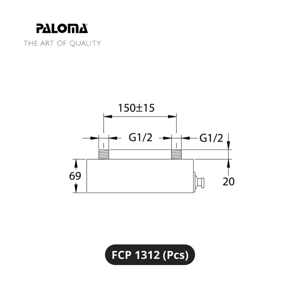 Paloma FCP 1312 Stop Kran Shower Dinding Pcs - Surabaya