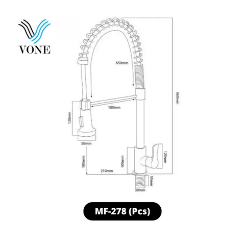 Vone Premium Kran Angsa Flexibel MF-278 Pcs - Surabaya