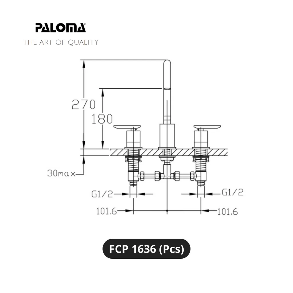 Paloma FCP 1636 Kran Wastafel Pcs - Surabaya