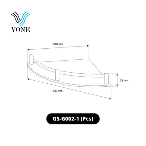 Vone Corner Shelf GS-G002-1 Pcs - Surabaya