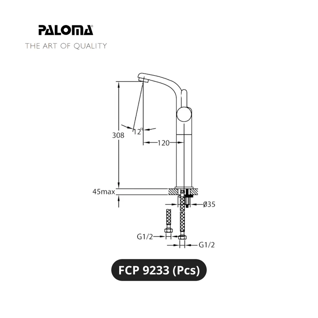 Paloma FCP 9233 Kran Wastafel Silver - Surabaya