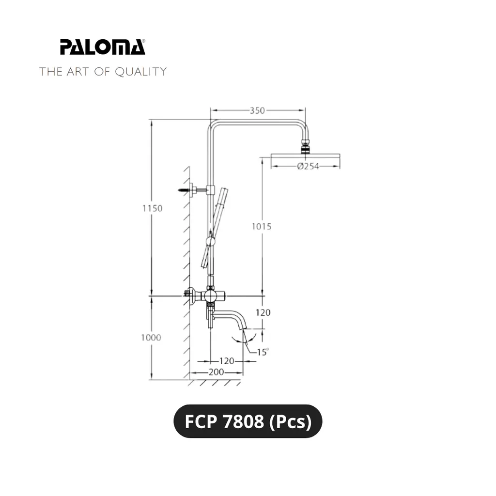 Paloma FCP 7808 Kran Shower Tiang Pcs - Surabaya