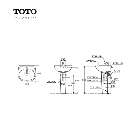 TOTO LW 236 CJ Pcs - Surabaya