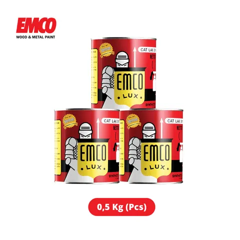 Emco Cat Kayu & Besi Segitiga 0,5 Kg Putih - Darma Bakti Senenan