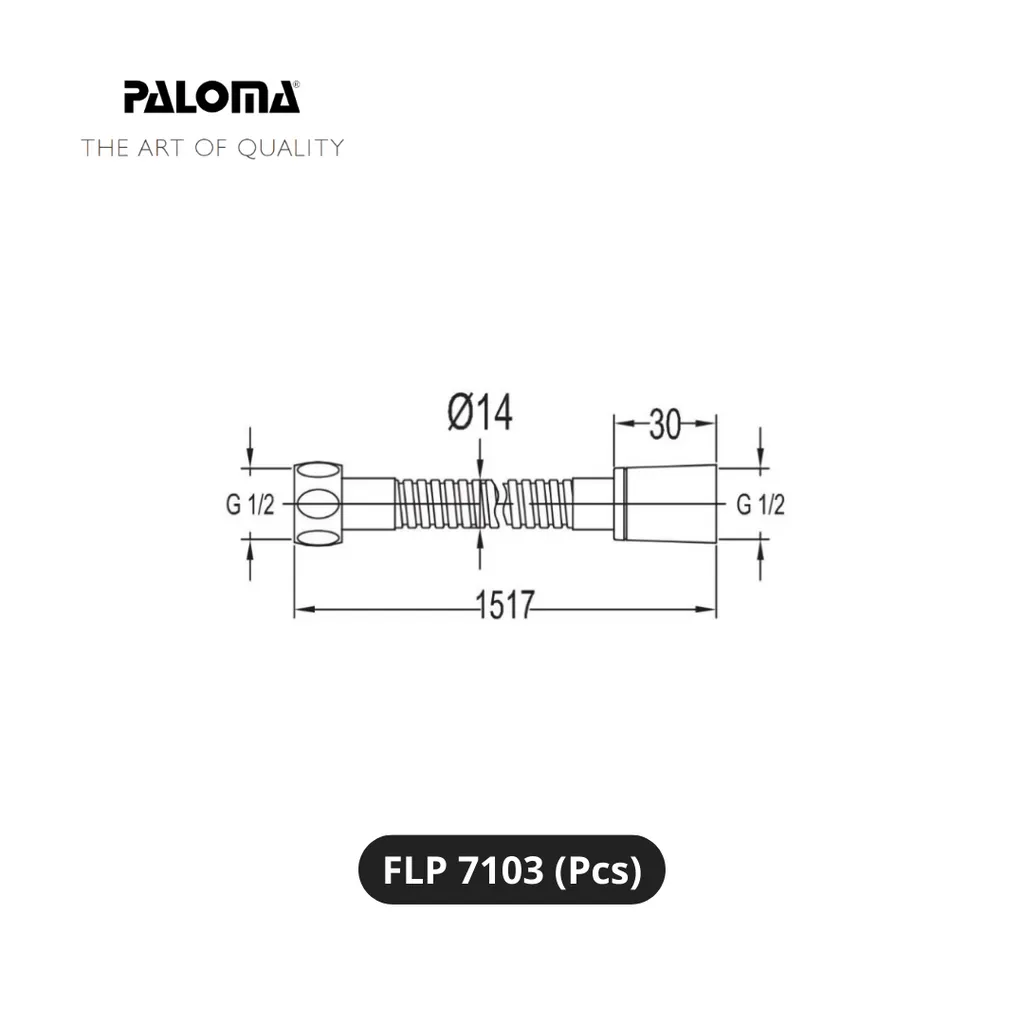 Paloma FLP 7103 Flexible Hose Selang Hand Shower