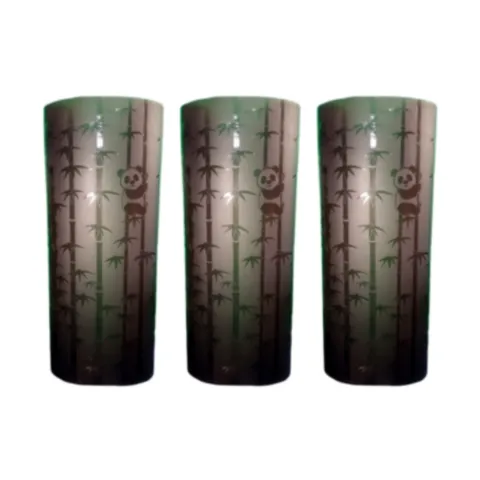 Fiber Motif Bambu Panda Hitam Meter - Bangun Karya