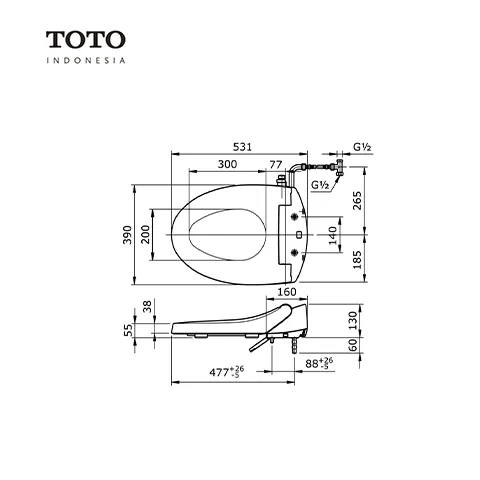 TOTO TCW 04 SL Pcs - Surabaya