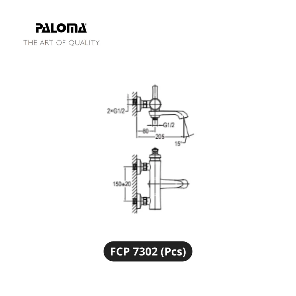 Paloma FCP 7302 Kran Shower Bathtub Pcs - Surabaya