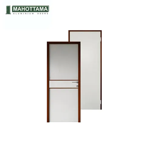 Mahottama Mas 13 Ivory Brown - Pintu Aluminium 80 x 200 80 x 200 Cm - Surabaya
