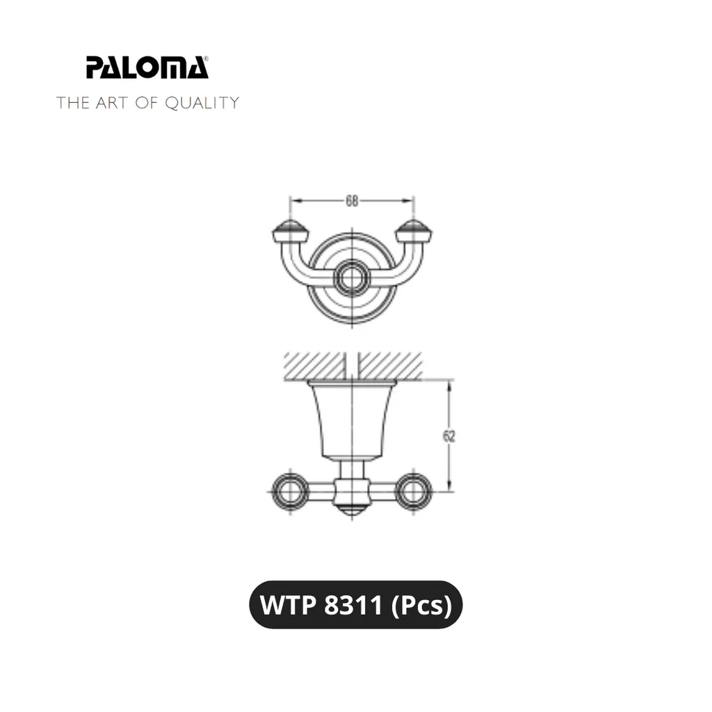 Paloma BAP 8414 Gantungan Baju Dinding Pcs - Surabaya