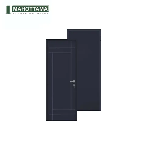 Mahottama Mas10 Dark Grey - Pintu Aluminium 80 x 200 80 x 200 Cm Kanan - Surabaya