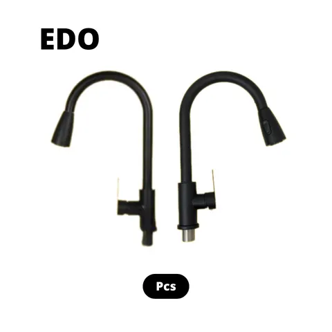 EDO Kran Sink Panjang Hitam ½" - Al Inayah