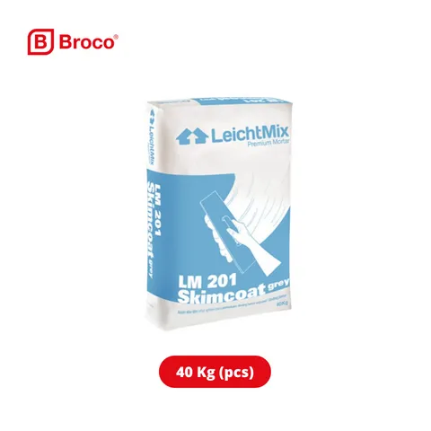 Broco Leichtmix Skimcoat Acian Abu - Abu 40 Kg - Cahaya Anugerah Sakti