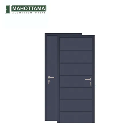 Mahottama Mas37 Dark Grey - Pintu Aluminium 80 x 200 Cm Kiri - Surabaya