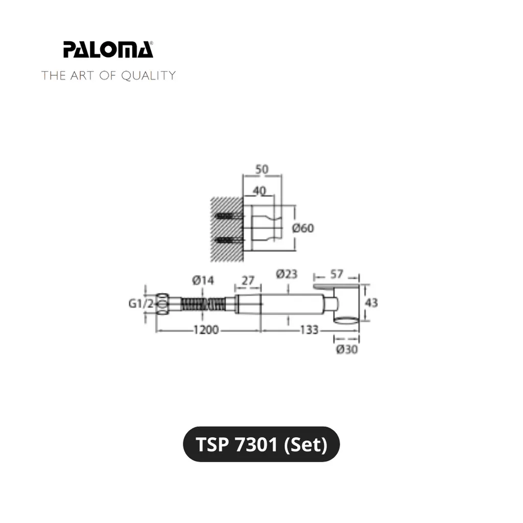Paloma TSP 7301 Toilet Shower Jet Washer Set - Surabaya