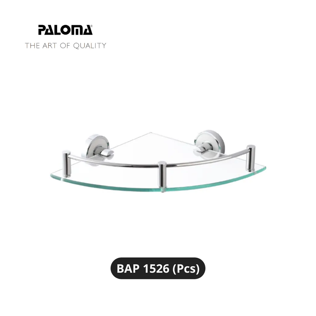 Paloma BAP 1526 Rak Kaca Sudut Dinding Kamar Mandi
